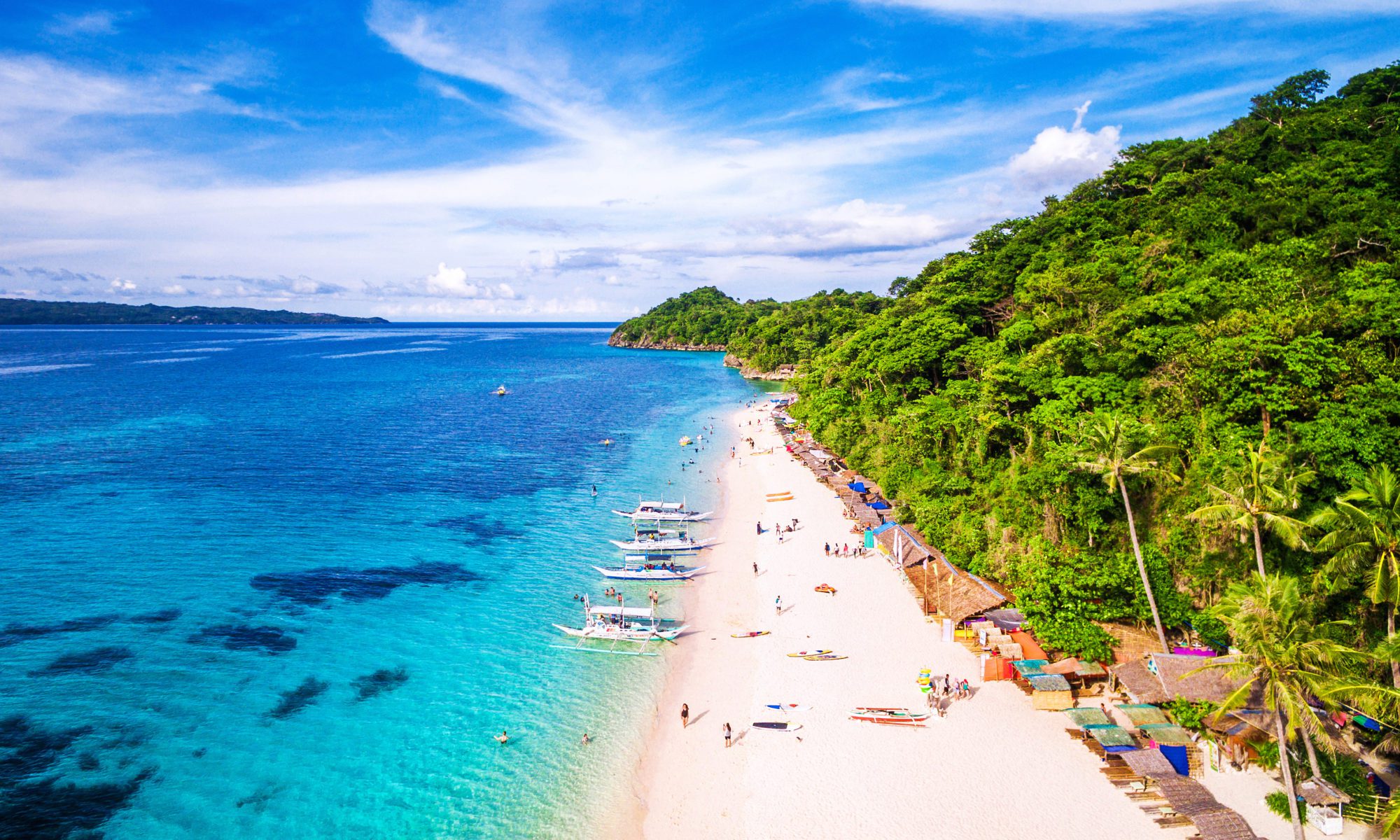 Boracay Island Aerial View, Western Visayas, Philippines
